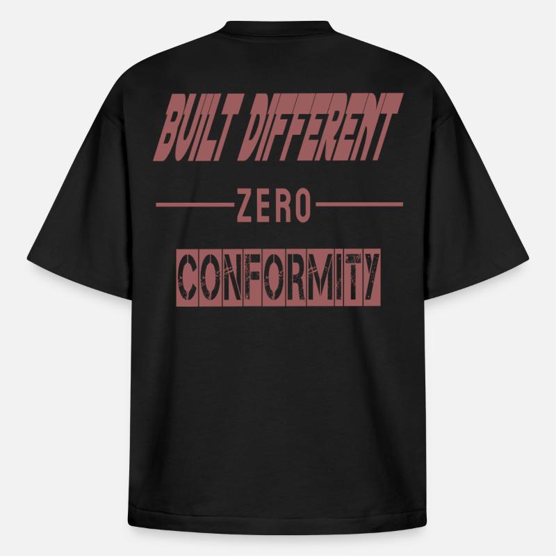 Built Different | Zero Conformity Hoodie - Boxy Heavyweight Unisex Organic T-Shirt by Stanley/Stella - black