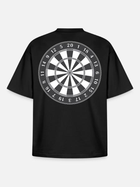 dartboard - Boxy Heavyweight Unisex Organic T-Shirt by Stanley/Stella - black