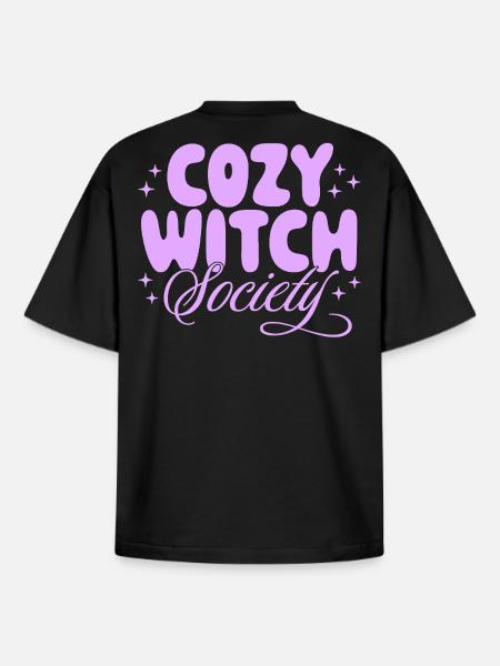 Cozy Witch Society - Boxy Heavyweight Unisex Organic T-Shirt by Stanley/Stella - black