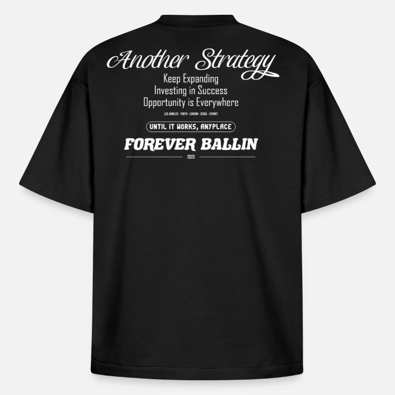 Another Strategy Forever - Boxy Heavyweight Unisex Organic T-Shirt von Stanley/Stella - Schwarz