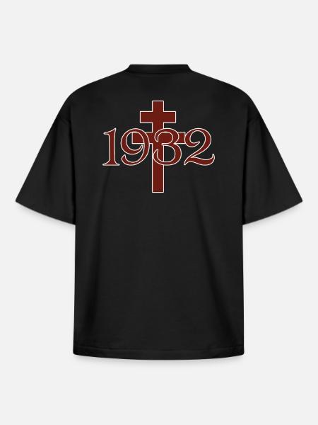 Cross of Lorraine 1932 - Boxy Heavyweight Unisex Organic T-Shirt by Stanley/Stella - black
