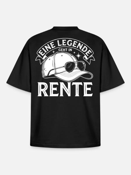 Rente Legende: Helm mit Sonnenbrille - Boxy Heavyweight Unisex Organic T-Shirt von Stanley/Stella - Schwarz