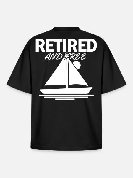 Rentner Segelboot - Boxy Heavyweight Unisex Organic T-Shirt von Stanley/Stella - Schwarz