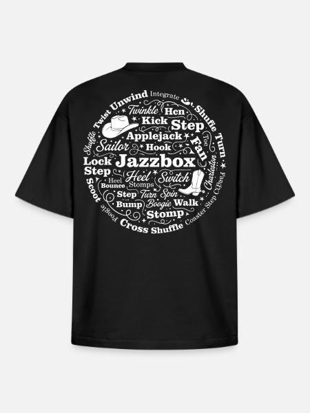 Line Dance Fan - Boxy Heavyweight Unisex Organic T-Shirt by Stanley/Stella - black