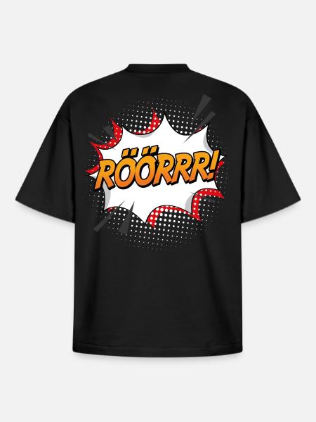 Rröööörrrrr - T-shirt unisexe boxy épais biologique Stanley/Stella - noir