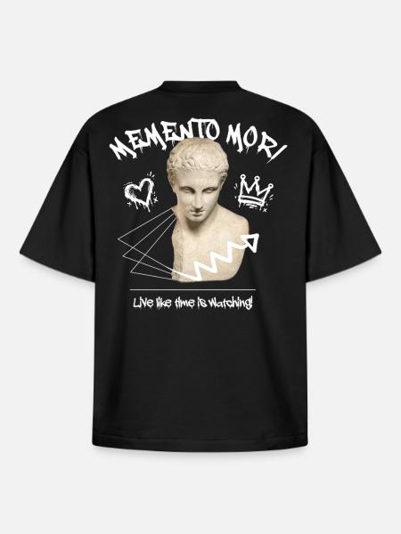 Memento Mori Streetwear - Boxy Heavyweight Unisex Organic T-Shirt von Stanley/Stella - Schwarz