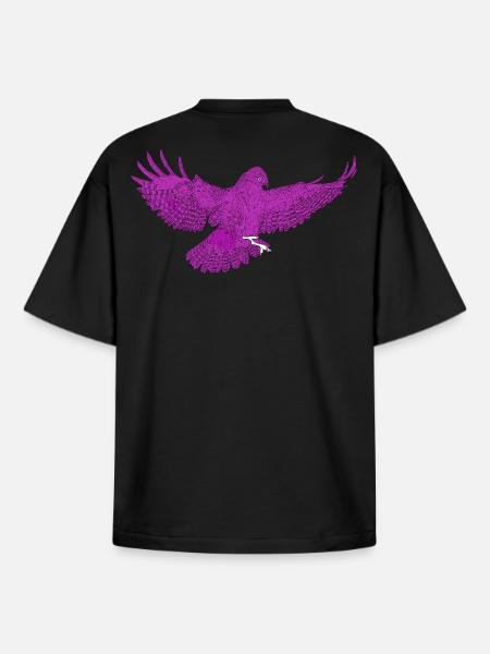Greifvogel im Flug, Andersfarbig - Boxy Heavyweight Unisex Organic T-Shirt von Stanley/Stella - Schwarz