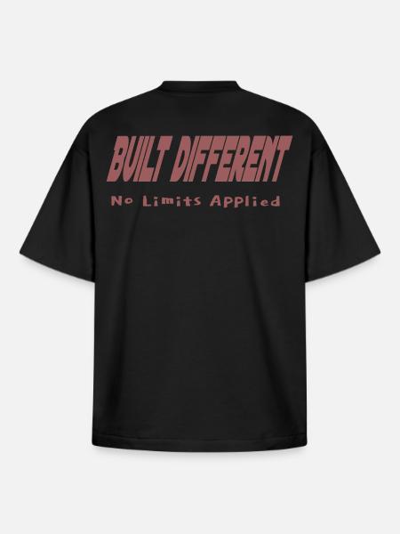 Construit différemment – Aucune limite appliquée - T-shirt unisexe boxy épais biologique Stanley/Stella - noir
