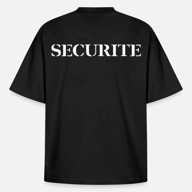 Securité - T-shirt unisexe épais coupe boxy Stanley/Stella - noir