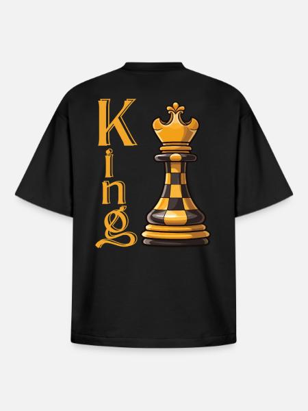 Chess King Elegance - Boxy Heavyweight Unisex Organic T-Shirt by Stanley/Stella - black