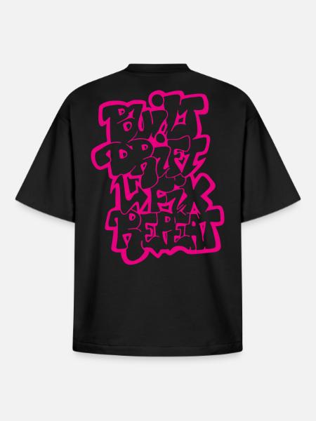 Built Drift Fix Repeat 03 - Boxy Heavyweight Unisex Organic T-Shirt by Stanley/Stella - black