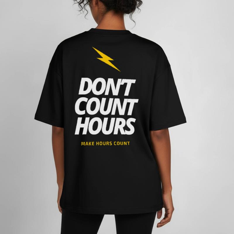 Ne comptez pas les heures, faites en sorte que les heures comptent LateNightGrind T-shirt unisexe boxy épais biologique Stanley/Stella