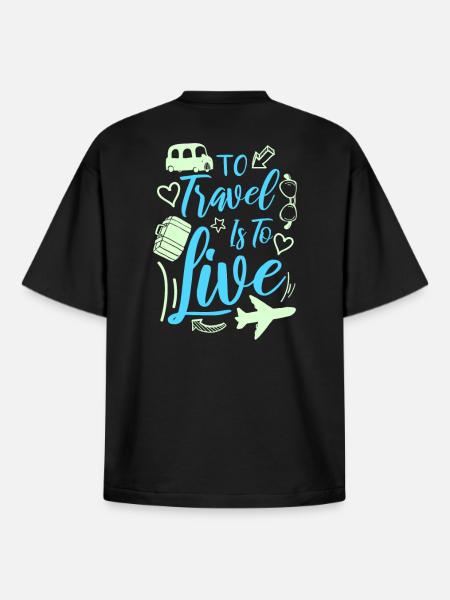 Voyage - T-shirt unisexe boxy épais biologique Stanley/Stella - noir