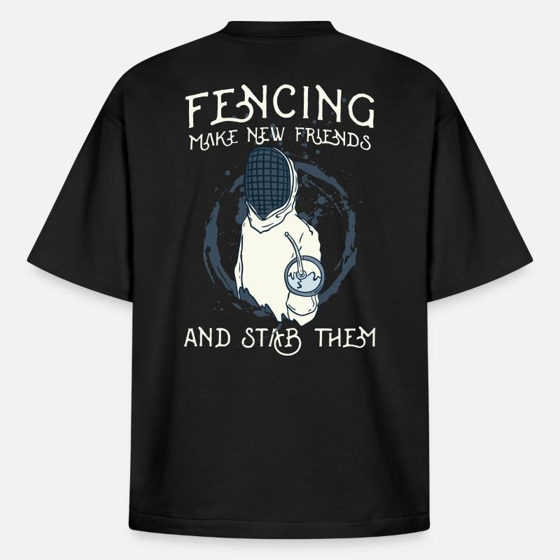 Fechten Fechter - Boxy Heavyweight Unisex Organic T-Shirt von Stanley/Stella - Schwarz