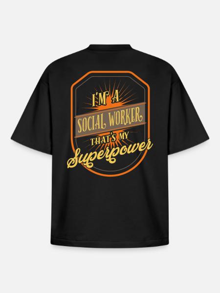 Sozialarbeiter - Boxy Heavyweight Unisex Organic T-Shirt von Stanley/Stella - Schwarz