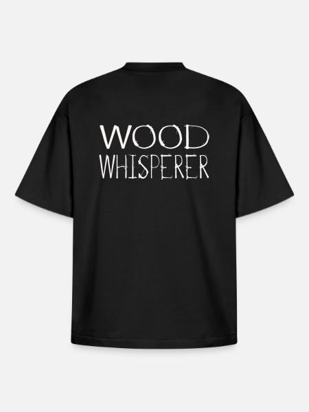 Woodworking Wood Whisperer - Boxy Heavyweight Unisex Organic T-Shirt by Stanley/Stella - black
