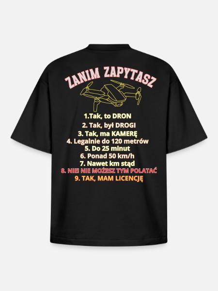 Dla pytających, zasady , Dron pilot - Boxy Heavyweight Unisex Organic T-Shirt by Stanley/Stella - black