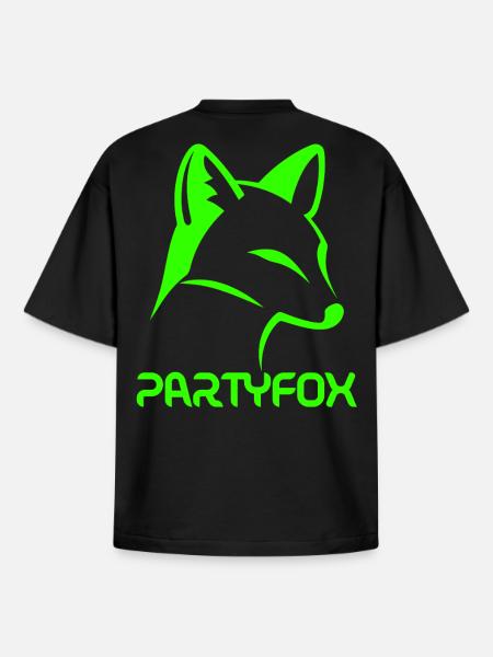 Partyfox - T-shirt unisexe boxy épais biologique Stanley/Stella - noir