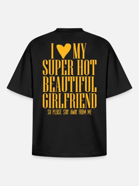 Girlfriend Saying Partner Look Gift - Boxy Heavyweight Unisex Organic T-Shirt by Stanley/Stella - black