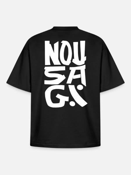 NousagiBrand - T-shirt unisexe boxy épais biologique Stanley/Stella - noir