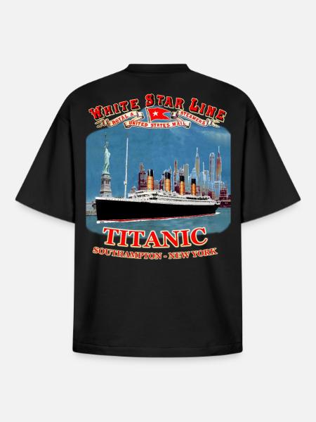 TITANIC skapelse Louis RUNEMBERG © Adagp - Unisex boxy heavyweight ekologisk T-shirt Stanley/Stella - svart