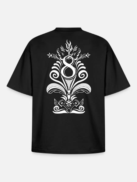 Kurbits V8 No:2 - weiß - Boxy Heavyweight Unisex Organic T-Shirt von Stanley/Stella - Schwarz