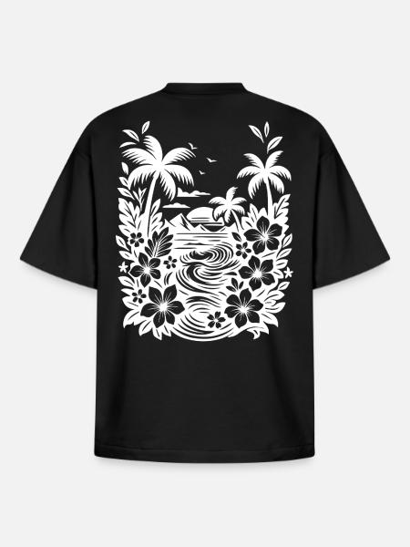 Beach weiss - Boxy Heavyweight Unisex Organic T-Shirt von Stanley/Stella - Schwarz
