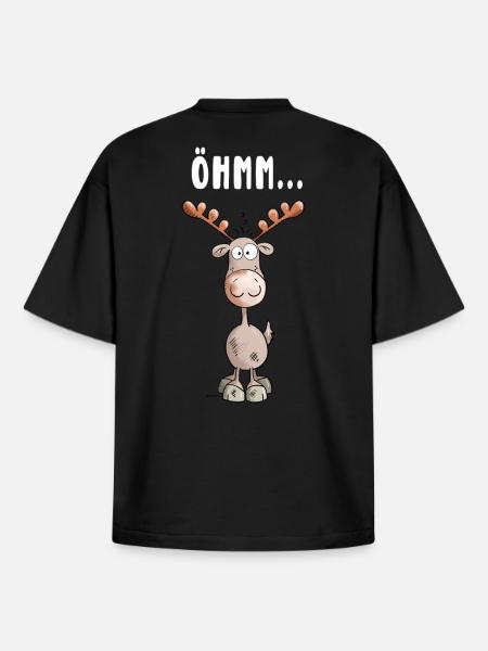 Öhmm Elch - Boxy Heavyweight Unisex Organic T-Shirt von Stanley/Stella - Schwarz