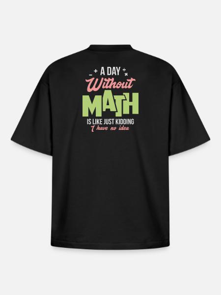 mathematics - Boxy Heavyweight Unisex Organic T-Shirt by Stanley/Stella - black