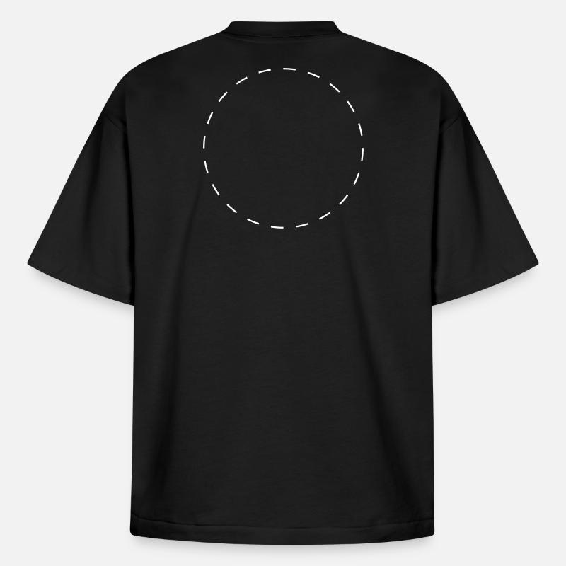 Circle dashed white | Vectorgraphic - Boxy Heavyweight Unisex Organic T-Shirt by Stanley/Stella - black