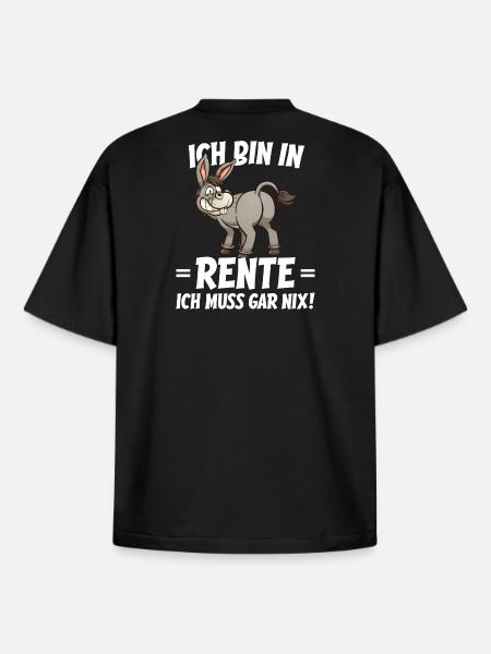 I'm Retired Humor Saying - Boxy Heavyweight Unisex Organic T-Shirt by Stanley/Stella - black