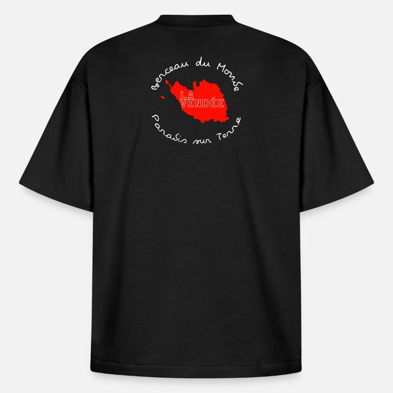 Die Vendée Circular Card - Boxy Heavyweight Unisex Organic T-Shirt von Stanley/Stella - Schwarz