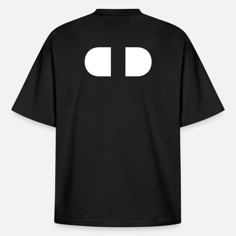 Controller-Split-White - Boxy Heavyweight Unisex Organic T-Shirt by Stanley/Stella - black