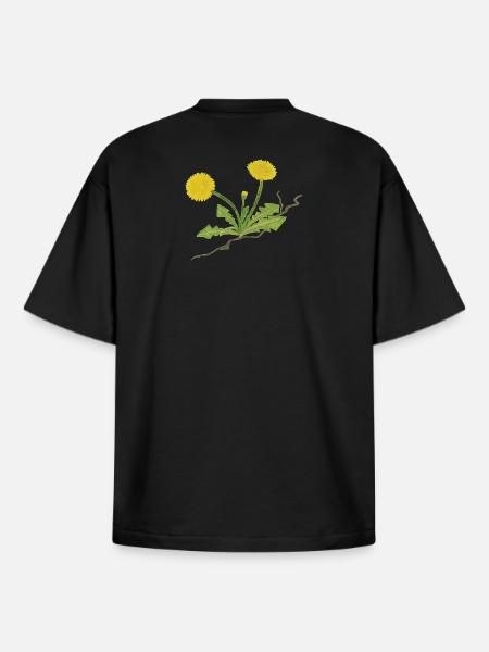 Dandelion Feminism - Boxy Heavyweight Unisex Organic T-Shirt by Stanley/Stella - black