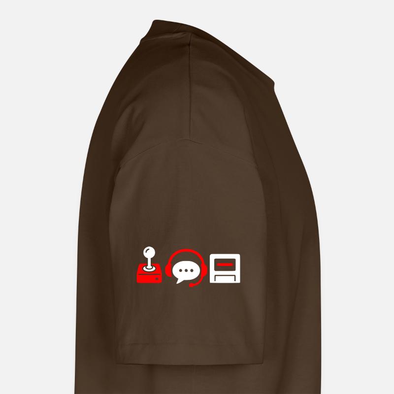 Manette rétro, PC et casque T-shirt unisexe épais coupe boxy Stanley/Stella