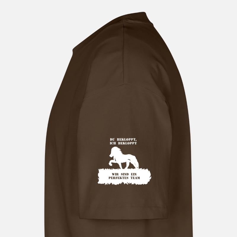 Spruch 11 mit Pferd 1 weiß Heavyweight Unisex Boxy T-Shirt von stanley/stella	