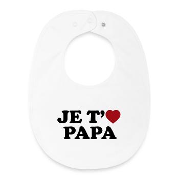 I love you Dad - Baby Organic Bib - white - Front