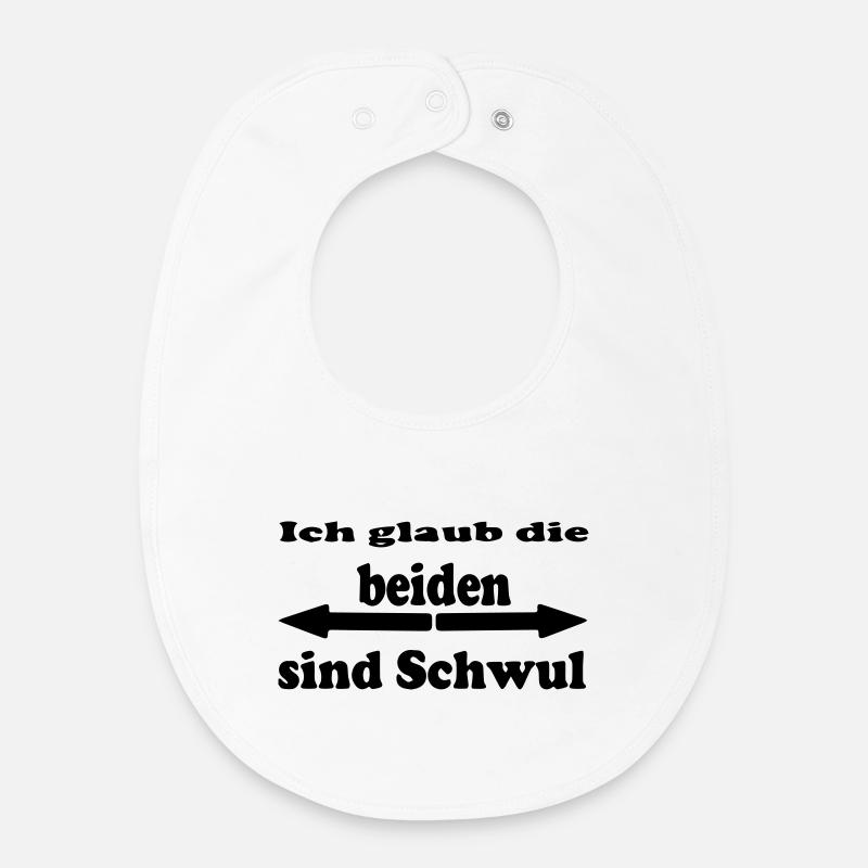 Ich glaub die beiden sind Schwul - Baby Organic Lätzchen - Weiß