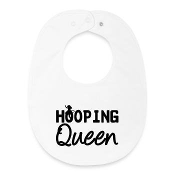 Hooping Queen (Hula Hoop) - Baby Organic Bib - white - Front