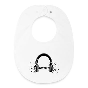 Casques Sound Design - Bavoir bébé bio - blanc - Devant