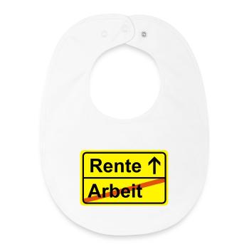Pension du travail Ortsausgangsschild - Bavoir bébé bio - blanc - Devant