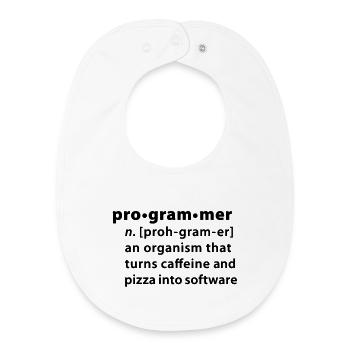 Programmer Wörterbuchdefinition - Baby Organic Lätzchen - Weiß - Vorne