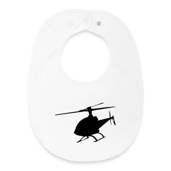 helicopter - Baby Organic Bib - white - Front