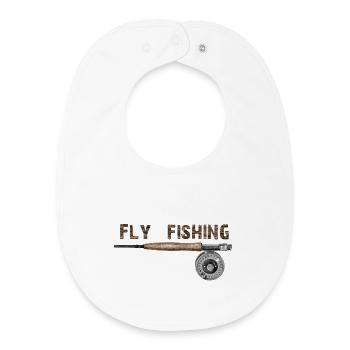 Fly fishing - Bavoir bébé bio - blanc - Devant
