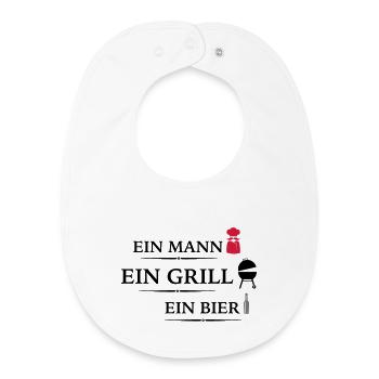 Grill - Baby Organic Lätzchen - Weiß - Vorne