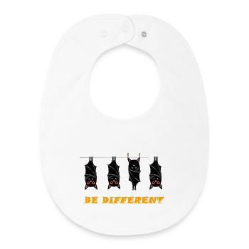 BE DIFFERENT - Baby Organic Bib - white - Front