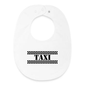 NY Taxi - Bavoir bébé bio - blanc - Devant