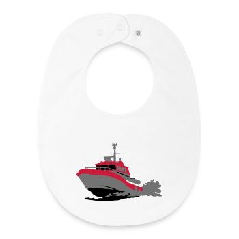 rescue boat - Bavoir bébé bio - blanc - Devant