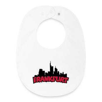 Francfort Skyline (Noir / Rouge) - Bavoir bébé bio - blanc - Devant