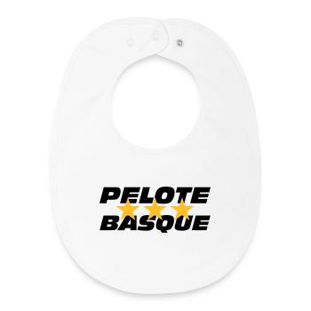Basque pelota - Baby Organic Bib - white - Front